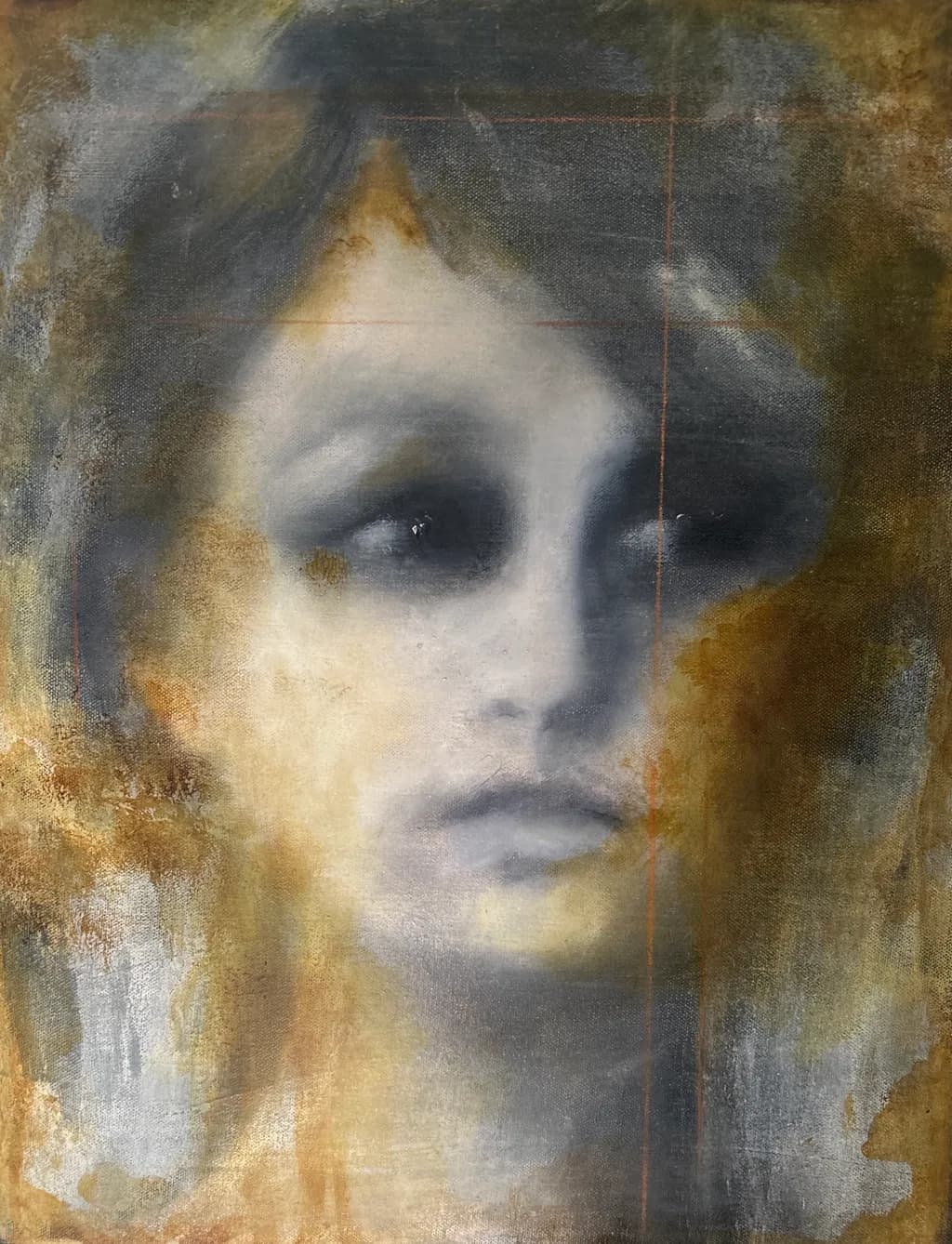 Whispers of the Soul: A Haunting Portrait in Ethereal Hues