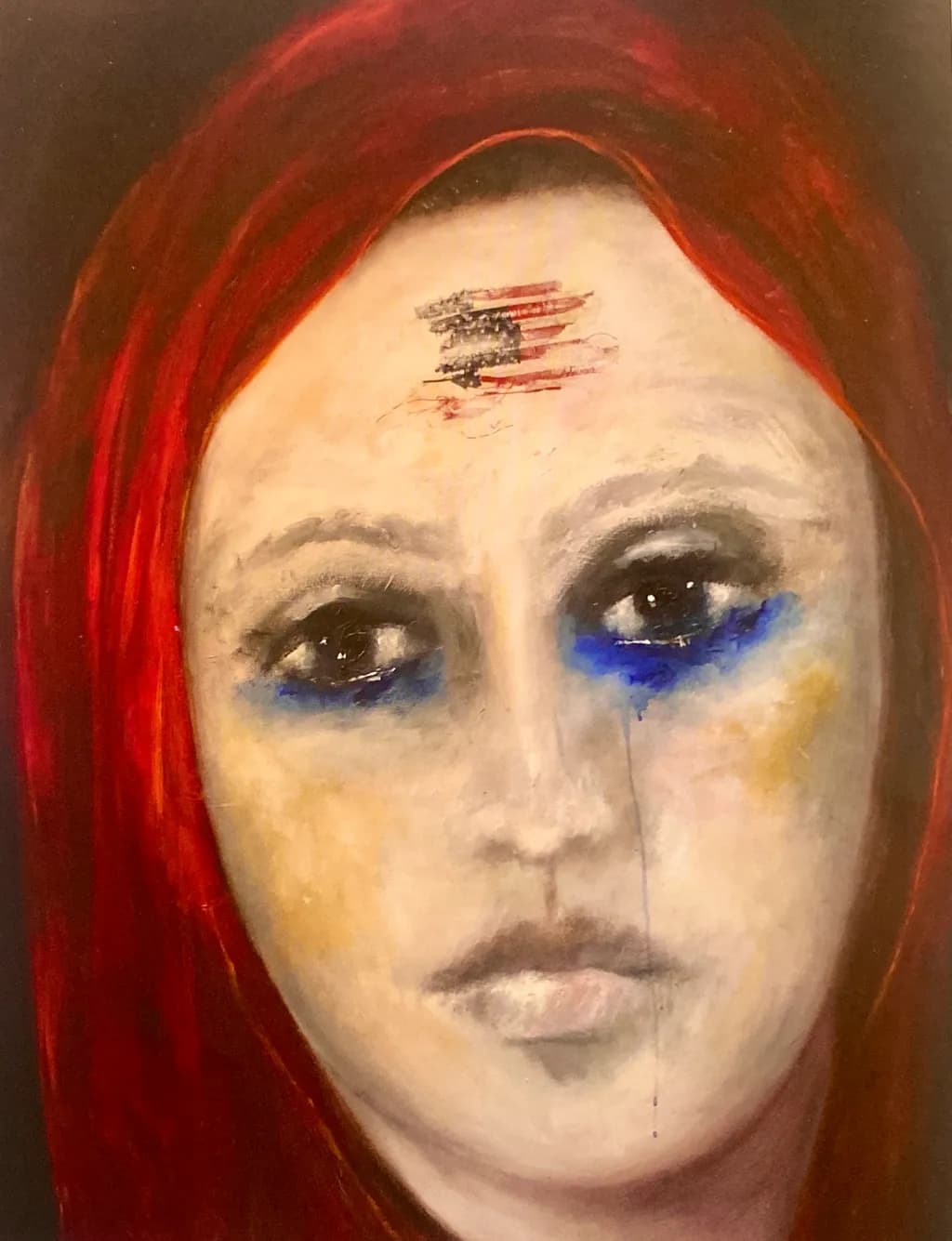 Veil of Emotion: A Portrait of Resilience and Identity