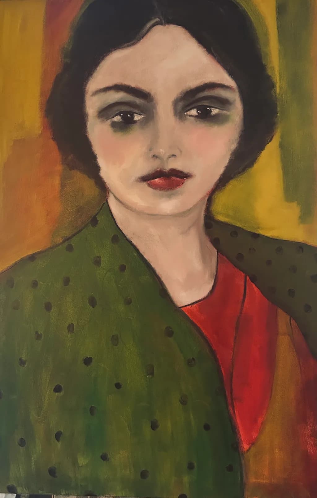 Whispers of Color: A Portrait of Elegance and Mystery