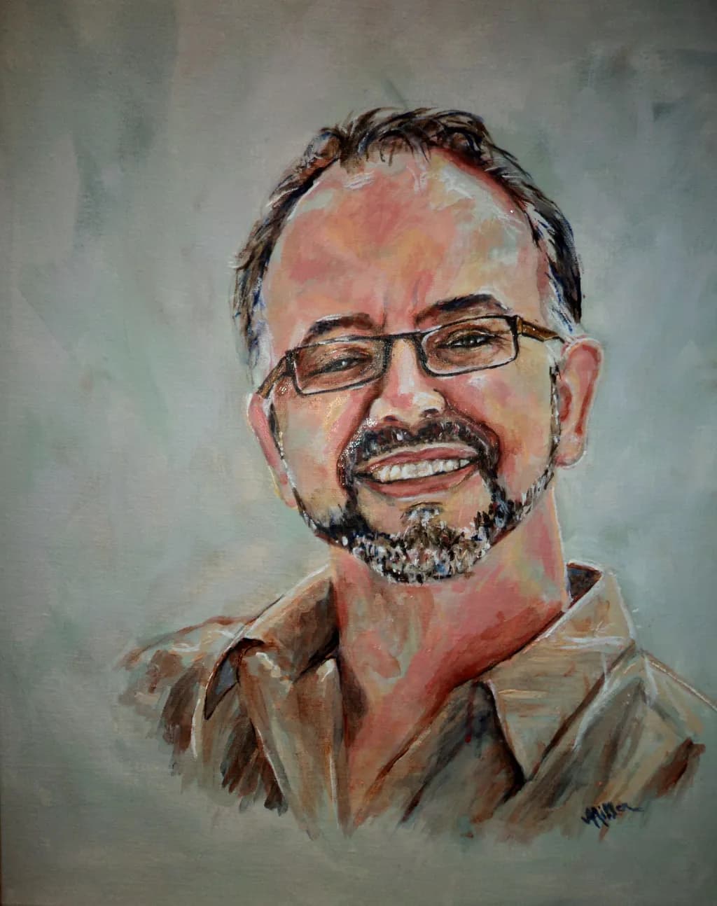 Radiant Smile: A Colorful Portrait of Joyful Expression