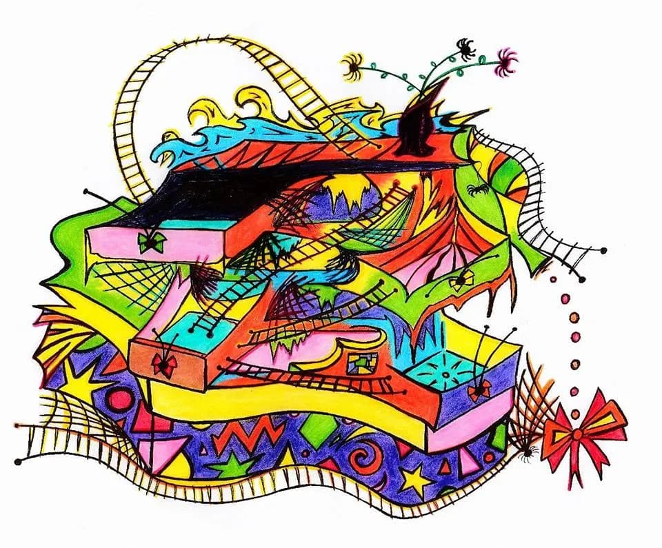 Vibrant Whimsy: A Colorful Journey Through Imagination and Playfulness