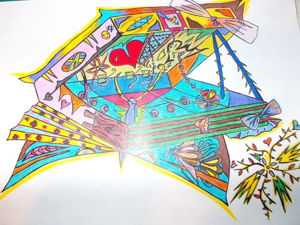 Whimsical Geometric Dreams: A Colorful Journey Through Abstract Artistry