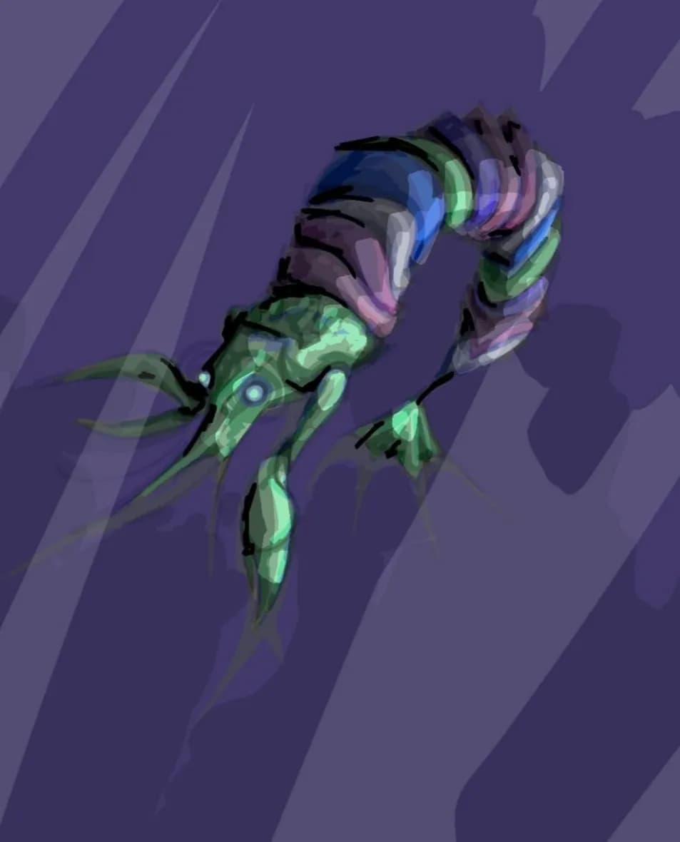 Whimsical Marine Creature: A Colorful Abstract Exploration of the Deep Sea