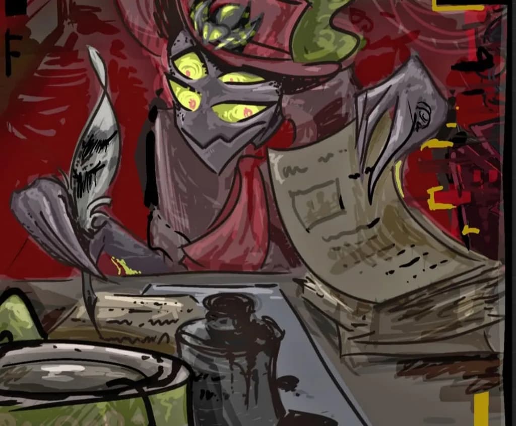 Whispers of the Inked Shadows: A Mysterious Figure in the Art of Creation