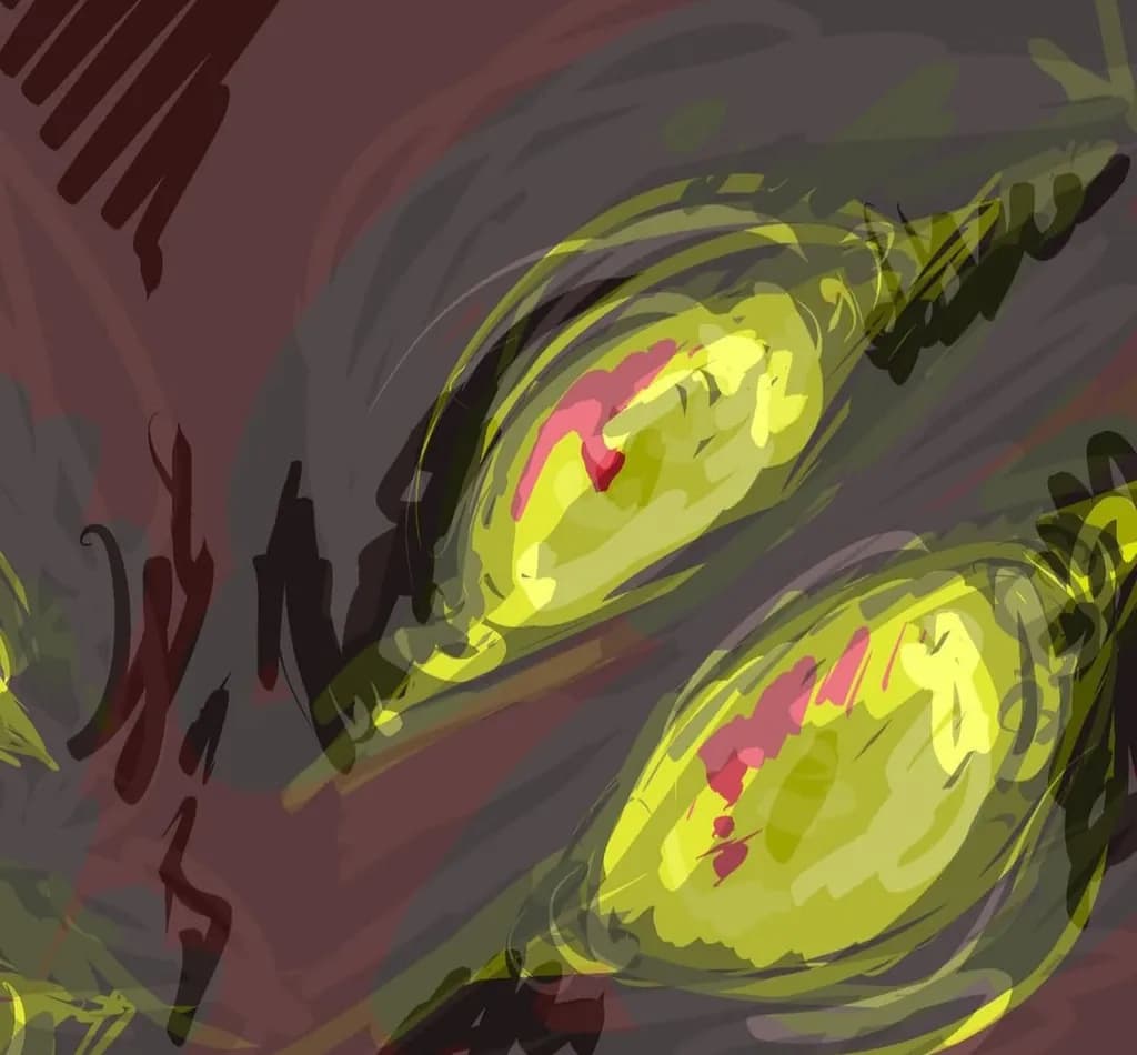 Mystical Gaze: A Vibrant Exploration of Emotion and Color in Abstract Art