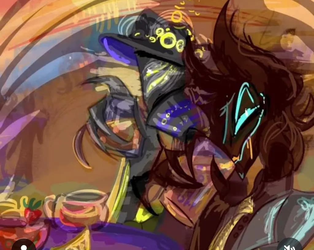 Vibrant Whimsy: An Abstract Dance of Characters and Expression