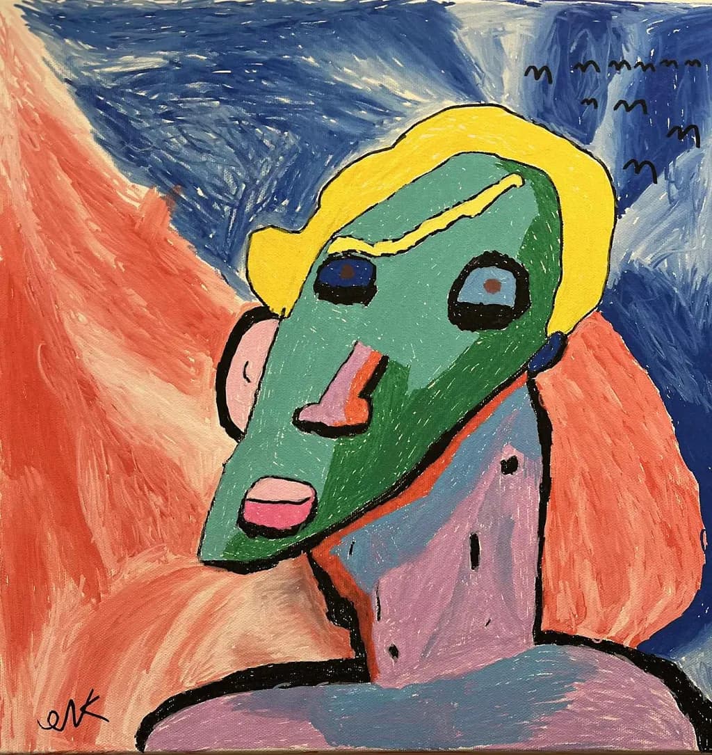 Vibrant Visage: A Colorful Exploration of Identity and Emotion