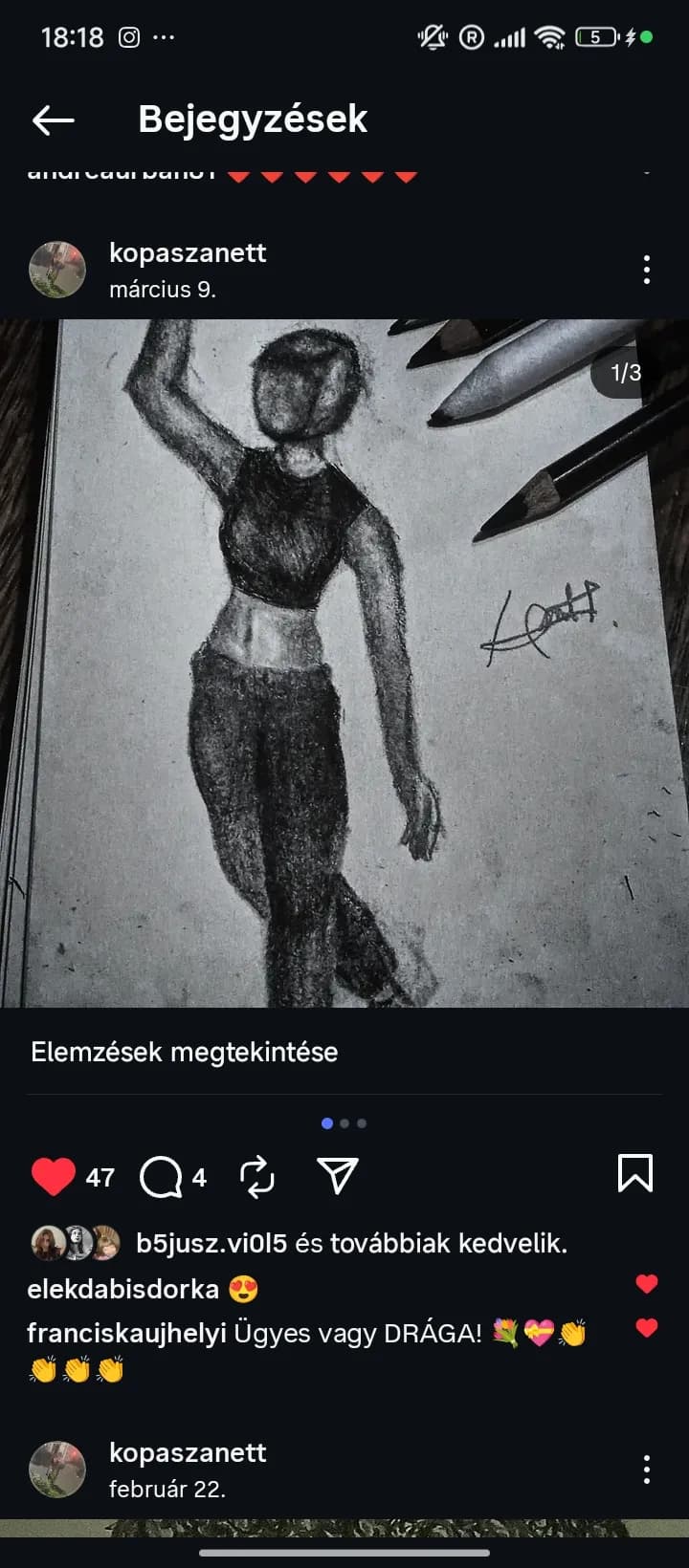 Dynamic Elegance: A Charcoal Dance of Form and Movement