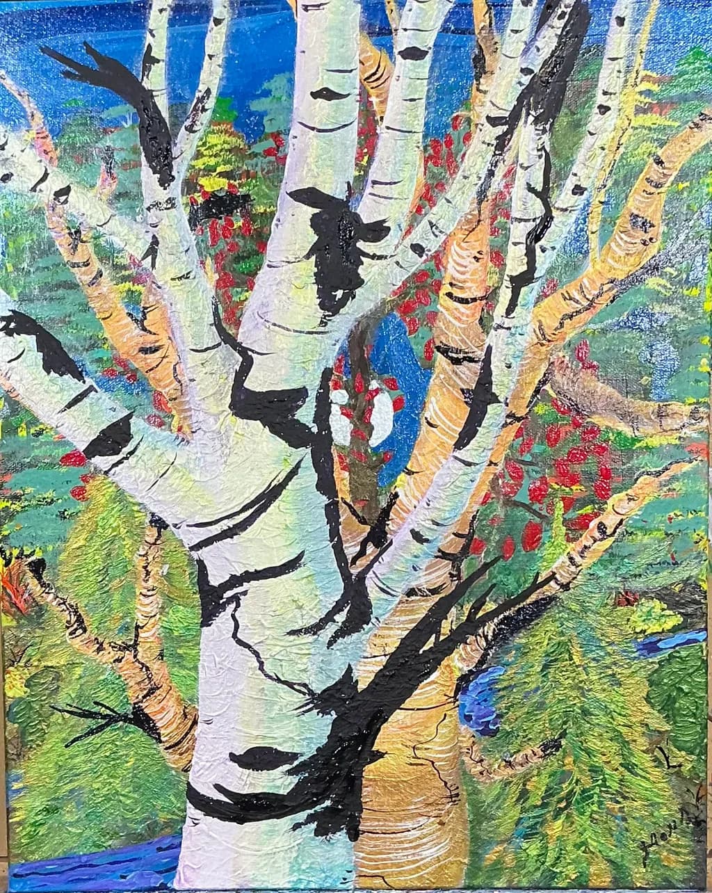 Whispers of Autumn: A Vibrant Dance of Birch and Color