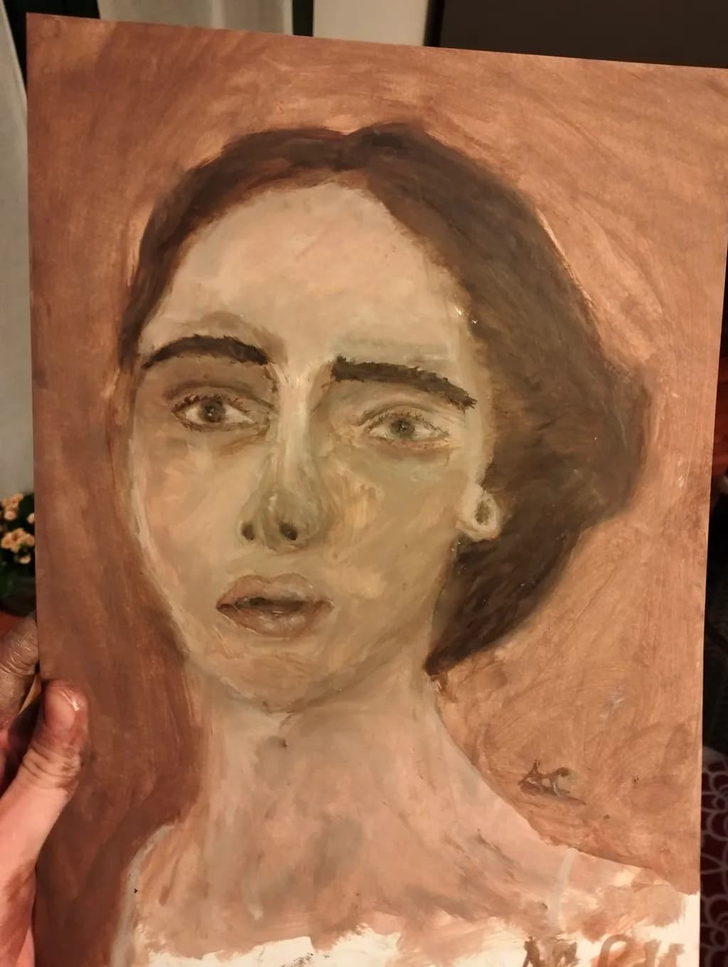 Whispers of Emotion: A Portrait in Earthy Tones