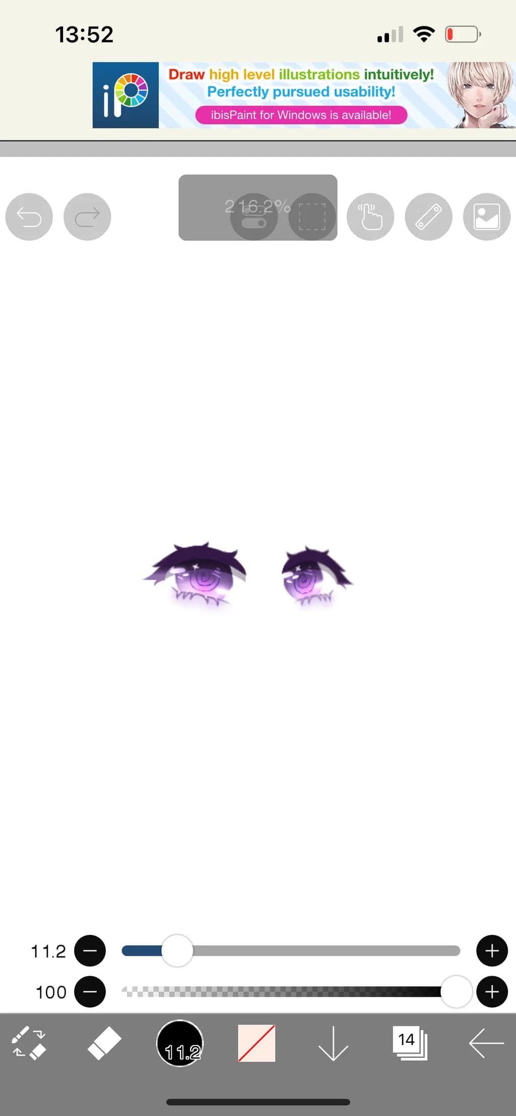 Mystical Gaze: Enigmatic Purple Eyes with a Touch of Whimsy