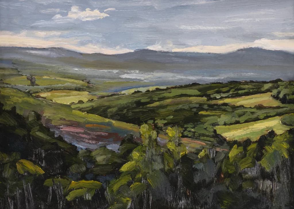 Whispers of the Verdant Valley: A Serene Landscape in Oil