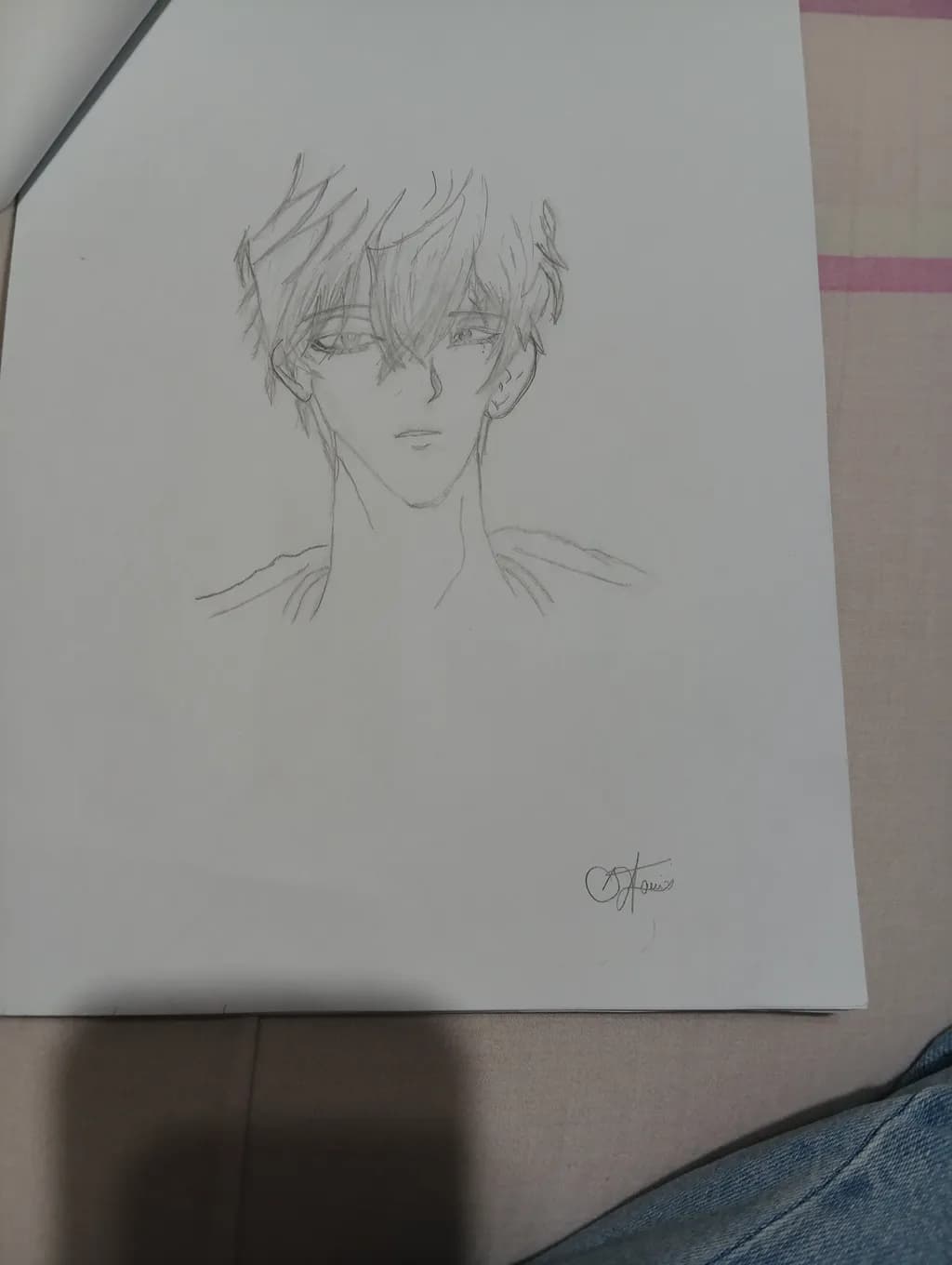 Whispers of Youth: A Delicate Portrait in Pencil