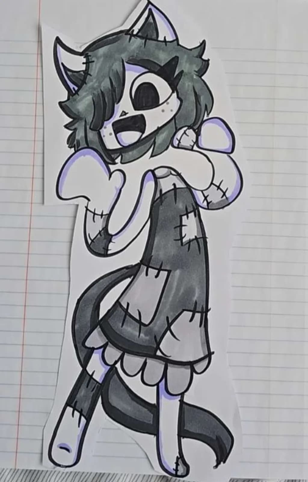 Patchwork Cat Girl
