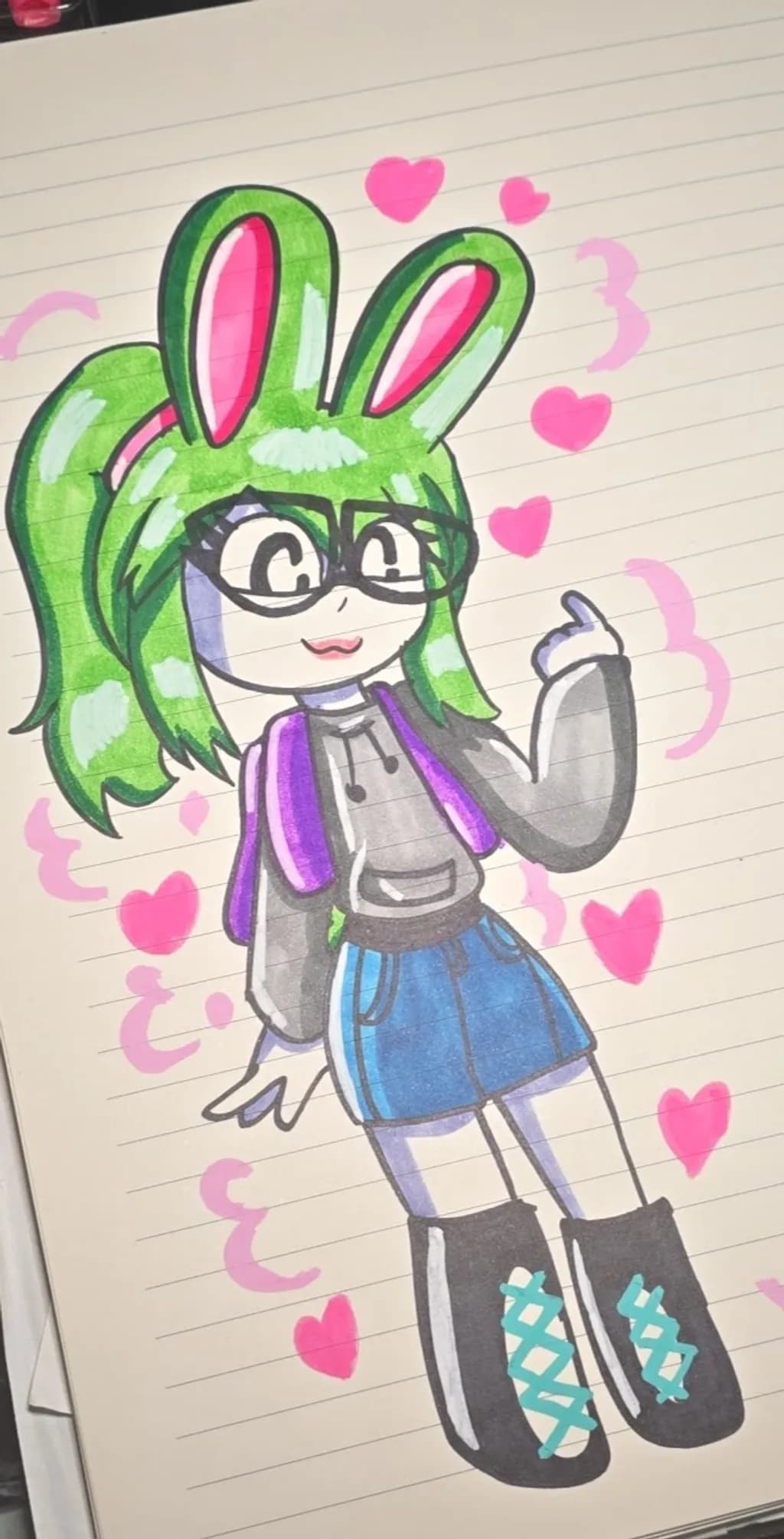 Green Bunny Girl