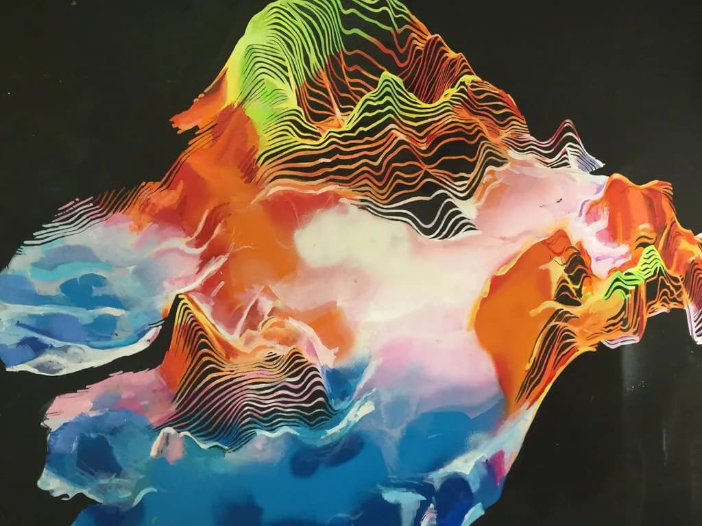 Vibrant Fluidity: An Energetic Dance of Color and Form
