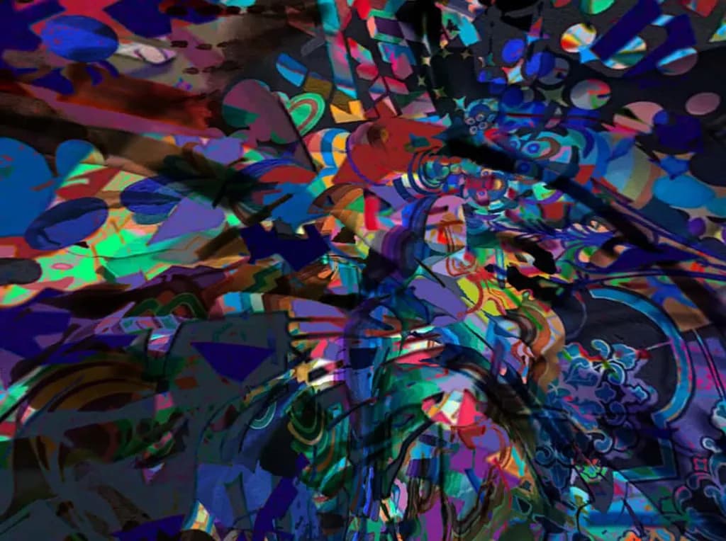 Vibrant Chaos: A Colorful Journey Through Abstract Patterns