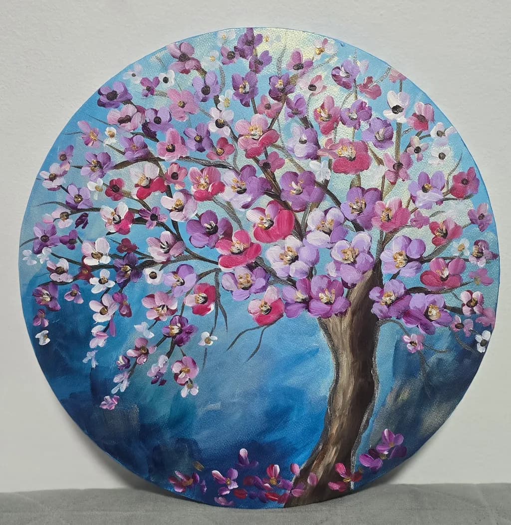 Blossoms of Serenity: A Vibrant Cherry Blossom Tree in Bloom