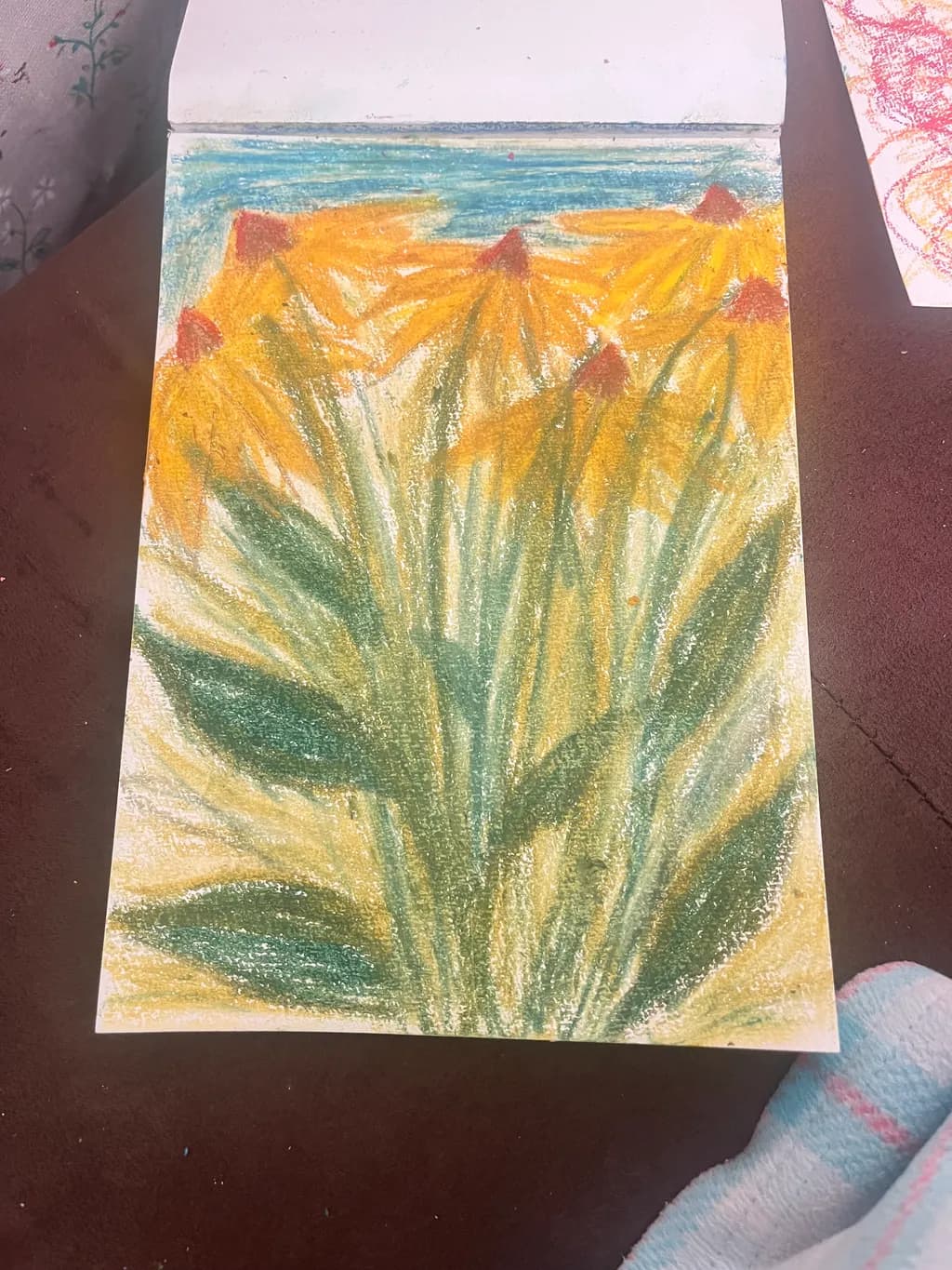 Golden Blooms: A Vibrant Celebration of Nature's Beauty in Pastel Art