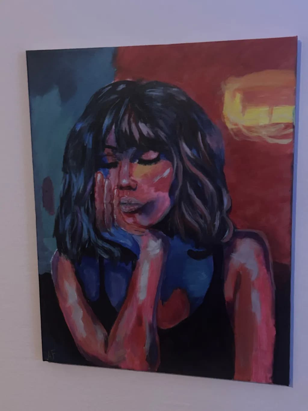 Whispers of Color: A Contemplative Portrait of Emotion and Light