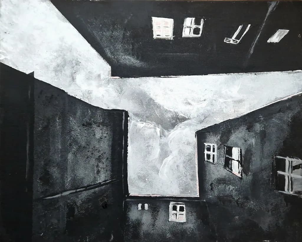 Whispers of Shadows: A Gaze into Urban Abyss
