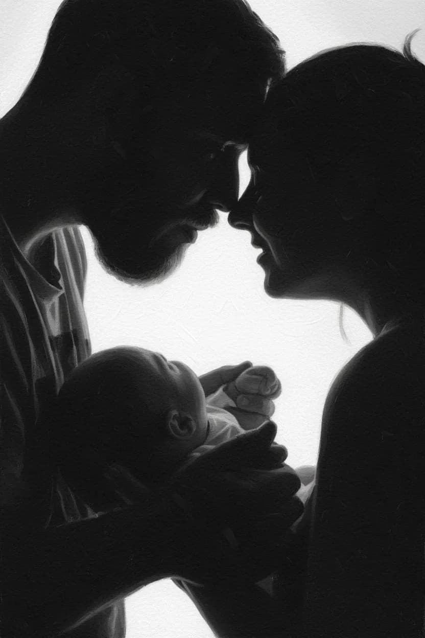 Eternal Embrace: A Silhouette of Love and New Beginnings