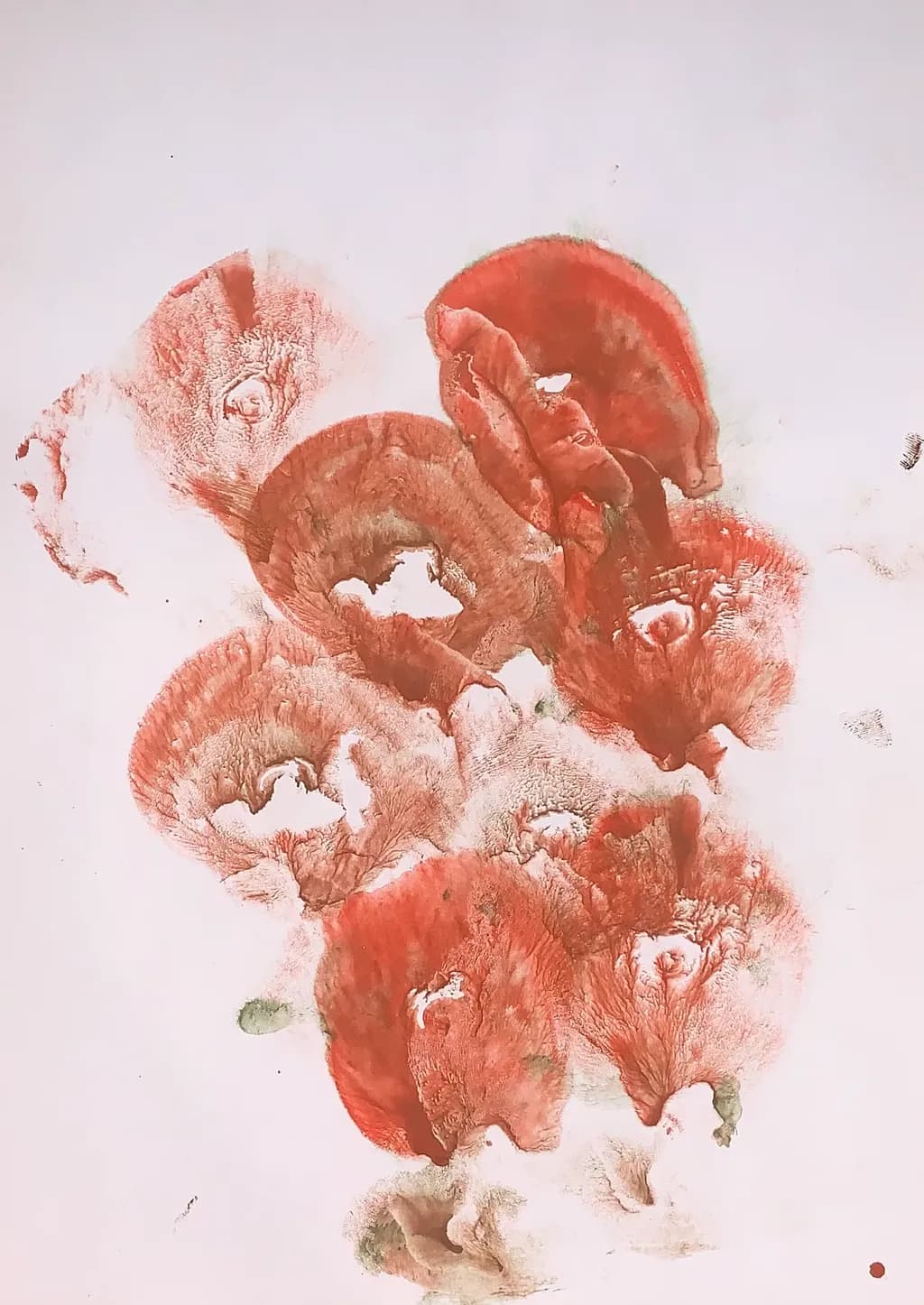 Whispers of Crimson: A Floral Dance on Canvas