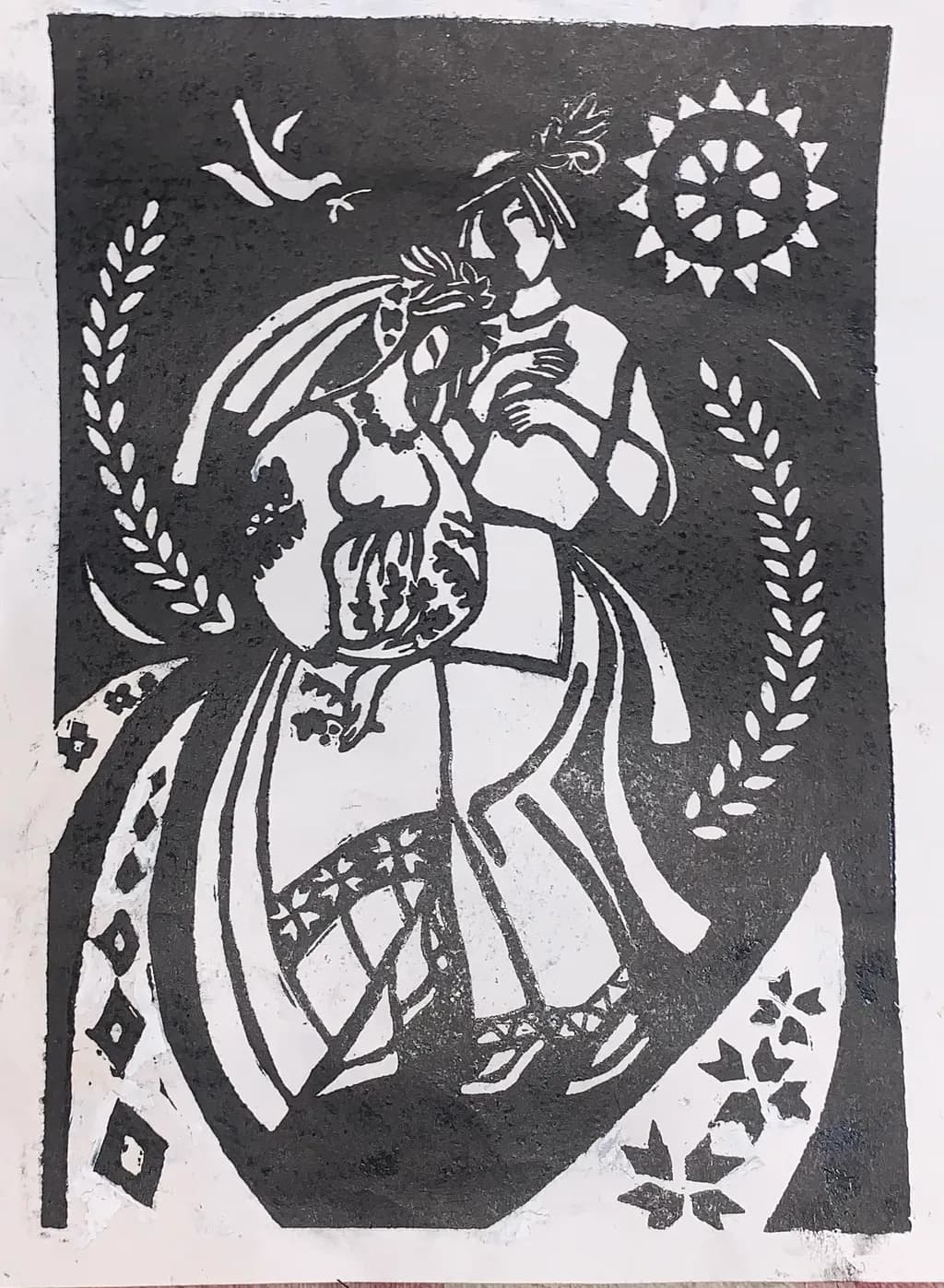Eternal Embrace: A Dance of Romance and Tradition in Black and White