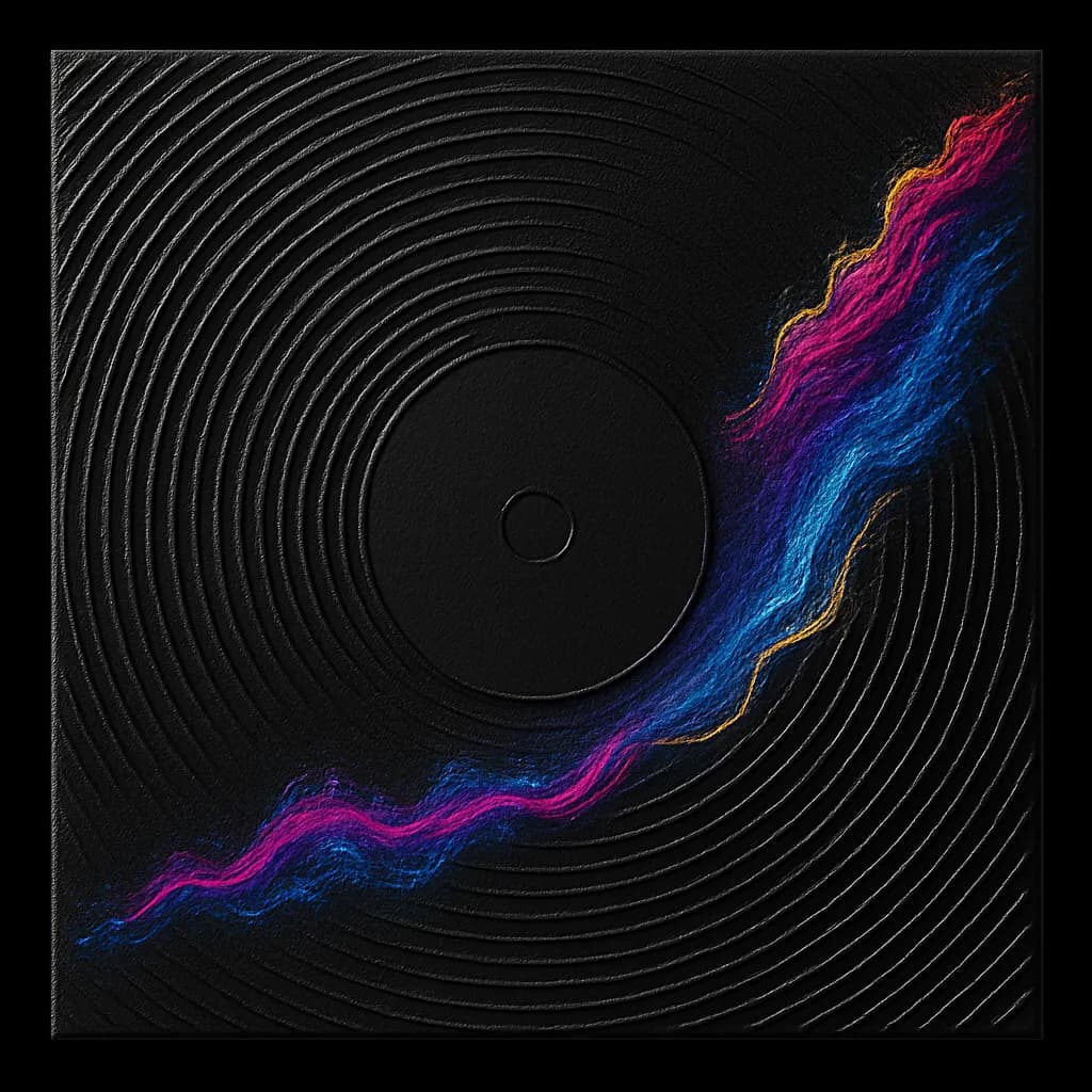 Vibrant Echoes: A Circular Dance of Color and Texture in Abstract Art