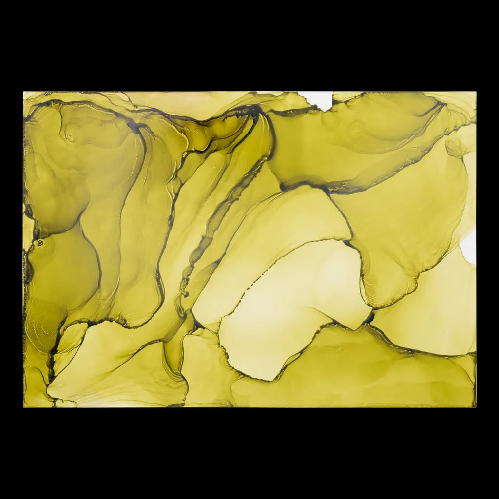 Golden Whispers: An Abstract Journey Through Fluid Artistry