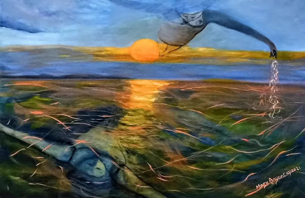 Ethereal Waters: A Dance of Light and Reflection at Dusk