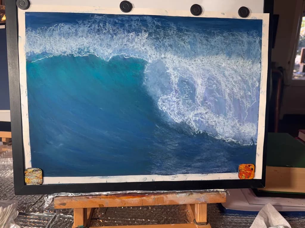 Ocean's Embrace: A Serene Wave in Turquoise Hues