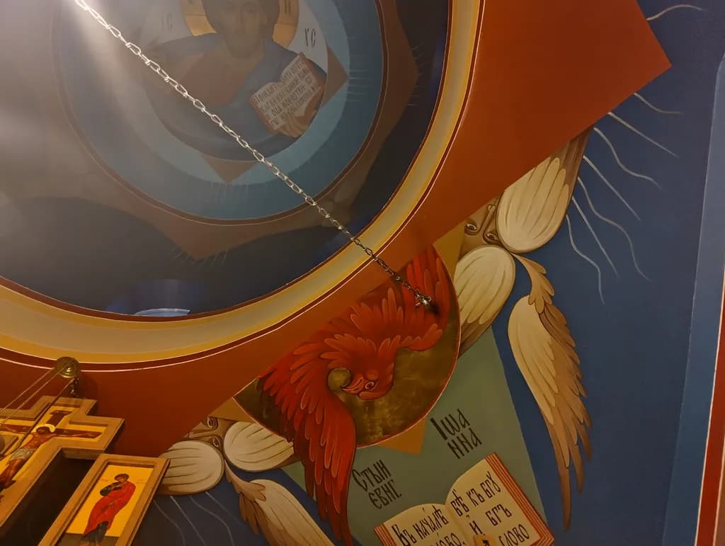 Celestial Harmony: A Divine Encounter in Sacred Artistry