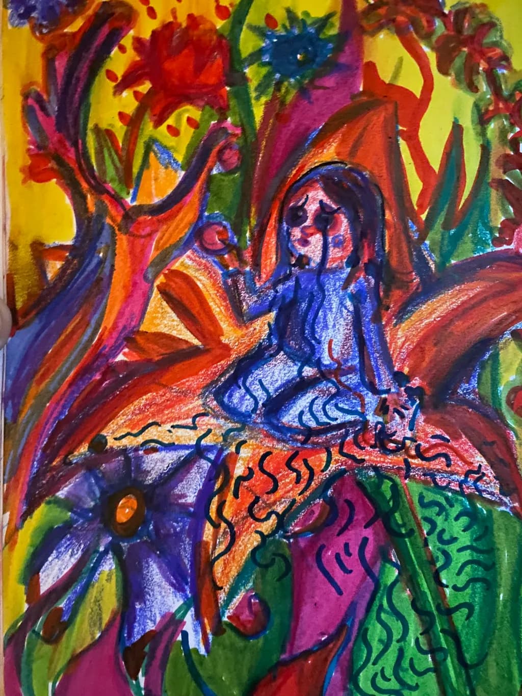 Whimsical Blooms: A Vibrant Dance of Color and Imagination