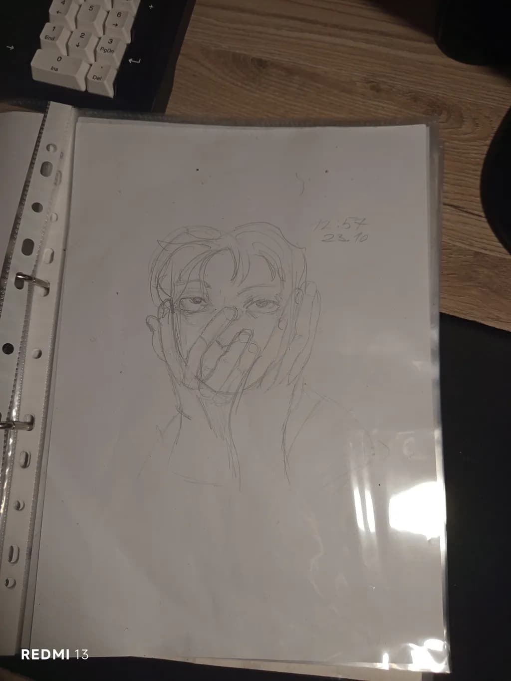 Whispers of Emotion: A Contemplative Portrait in Pencil