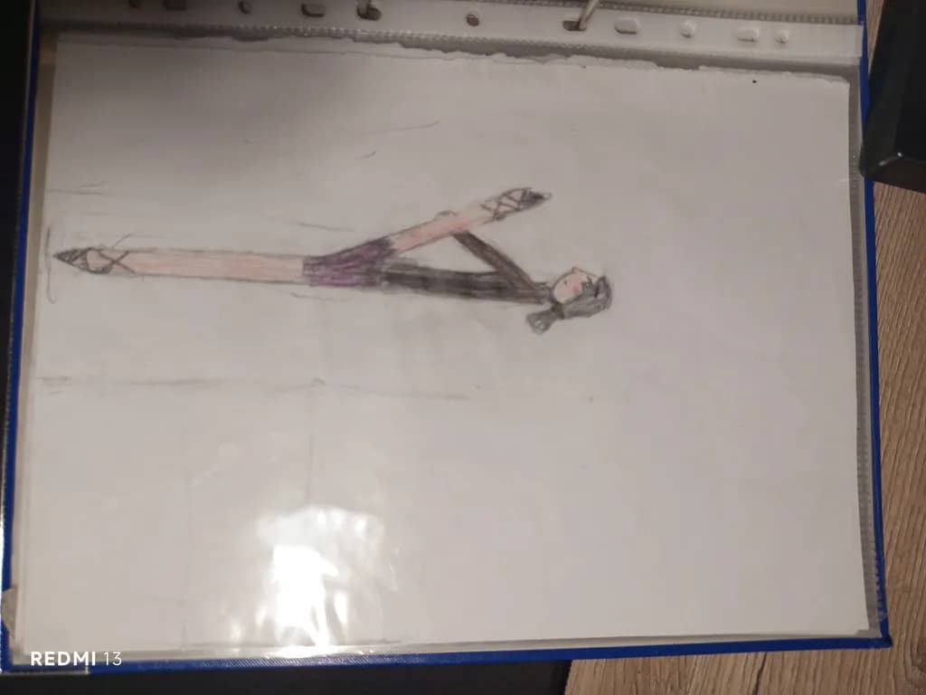 Elegant Dancer in Motion: A Captivating Sketch of Grace and Poise