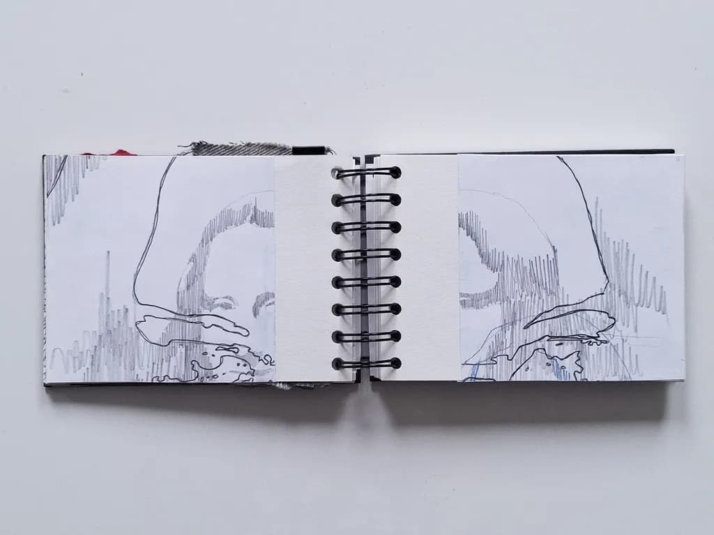 Whispers of Emotion: A Journey Through Sketch and Line in a Bound Notebook