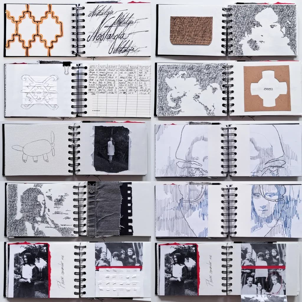 Whispers of Memory: A Mixed Media Exploration of Identity and Emotion