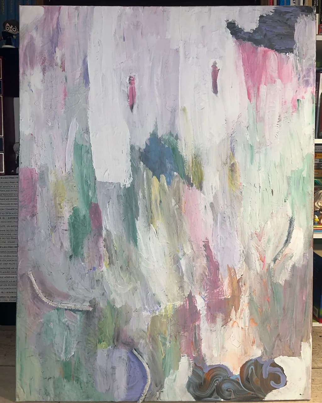 Whispers of Color: An Abstract Journey Through Soft Hues and Textured Layers
