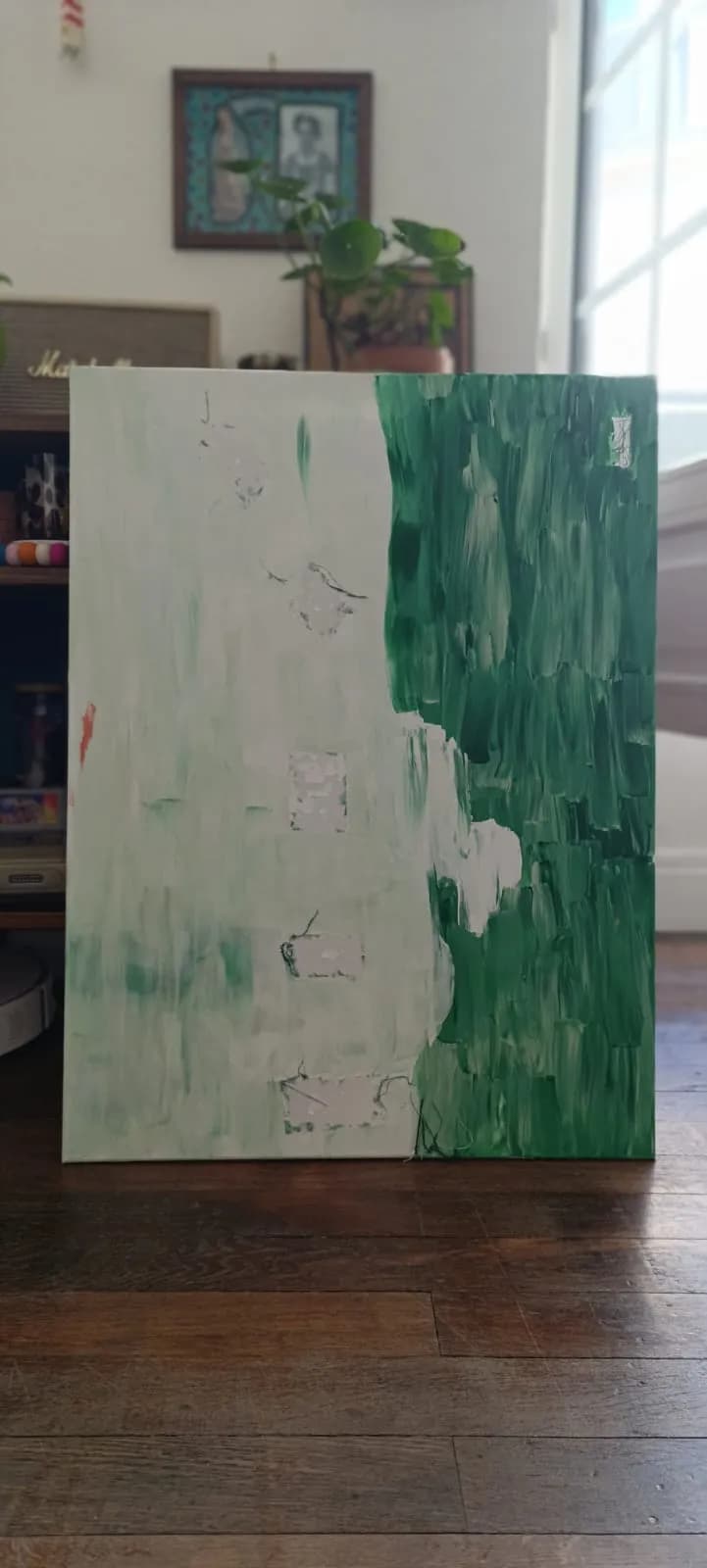 Whispers of Green: An Abstract Journey Through Texture and Light