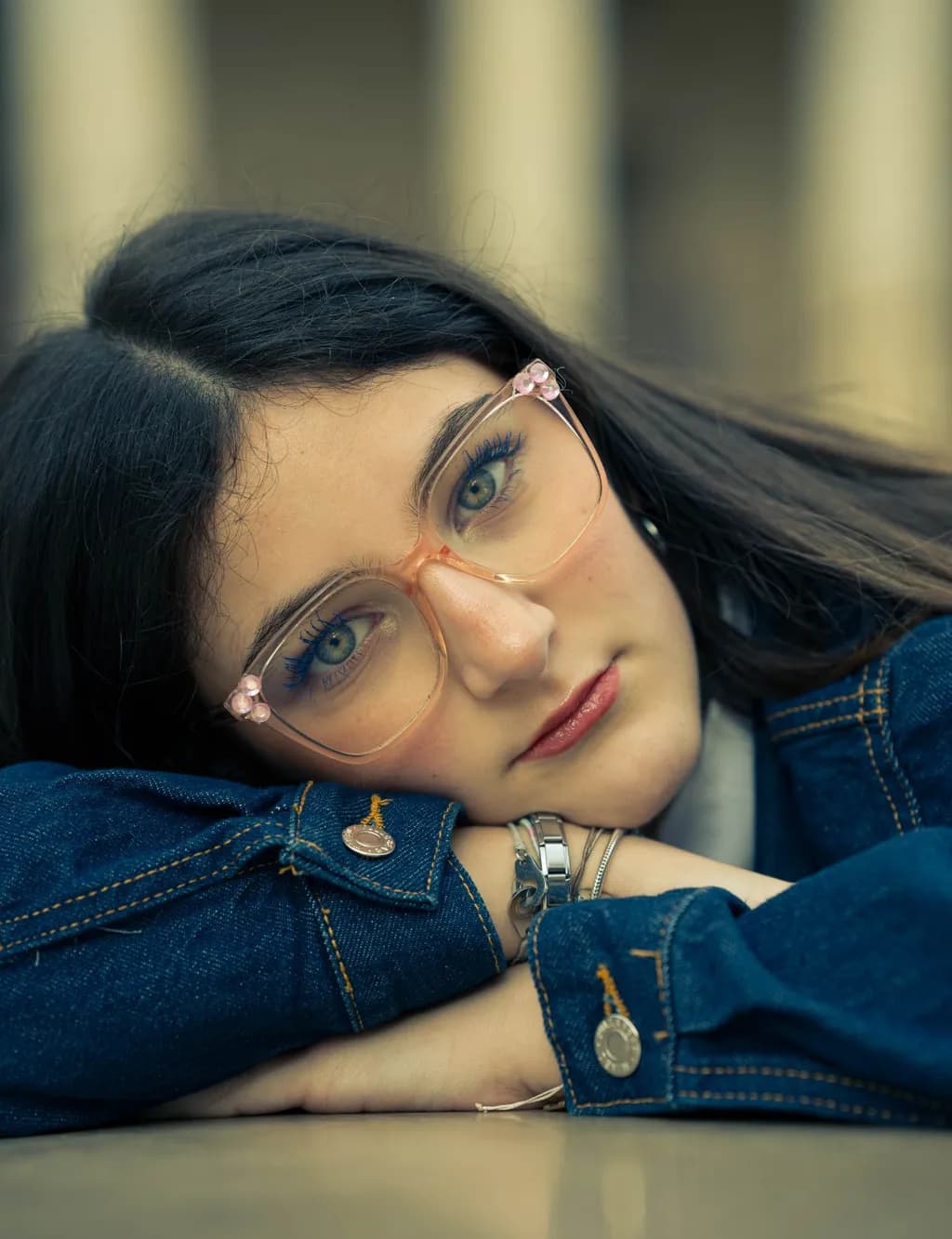 Serene Contemplation: A Modern Portrait of Thoughtfulness and Style