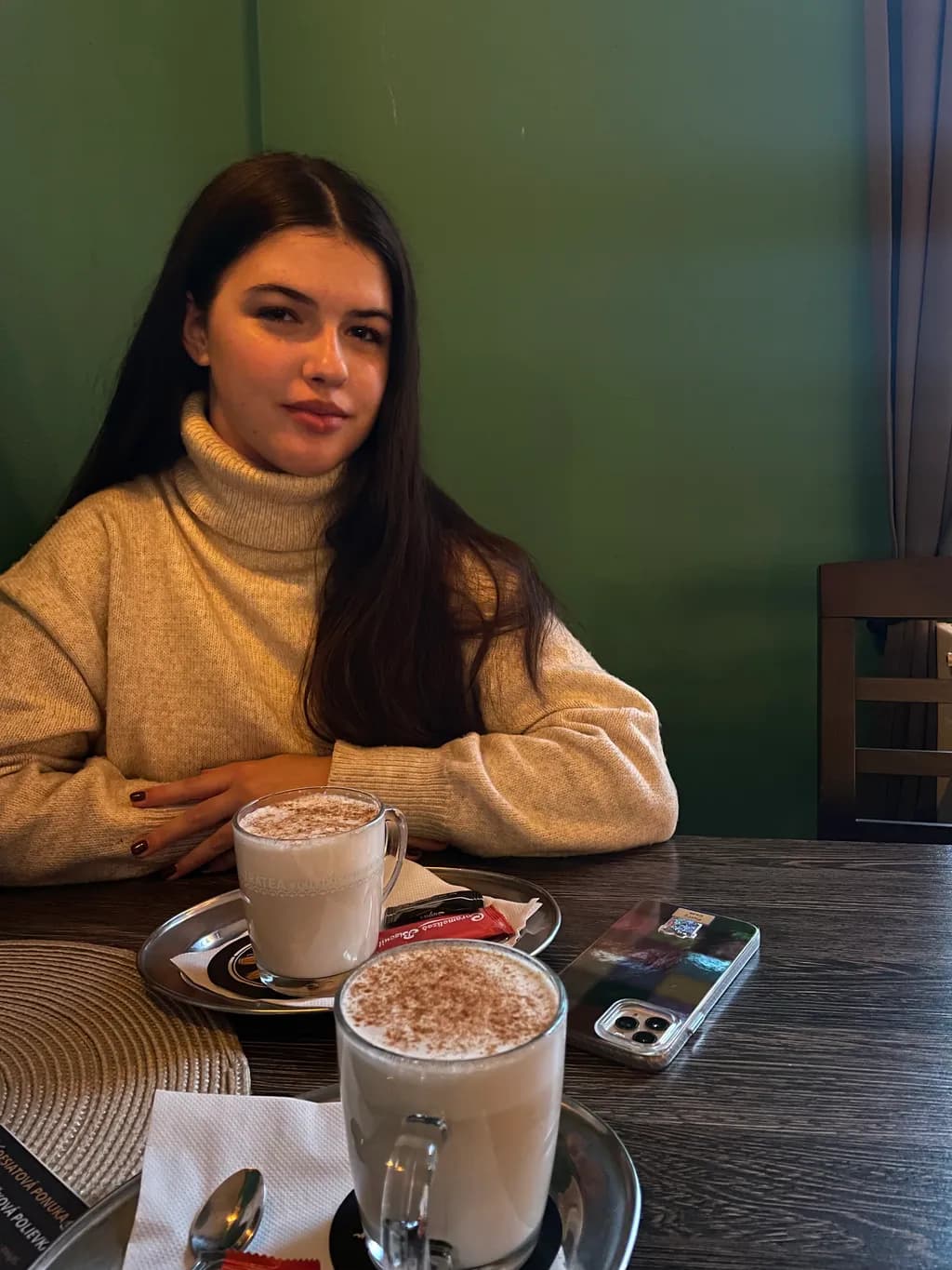 Café Serenity: A Moment of Reflection Over Warm Drinks