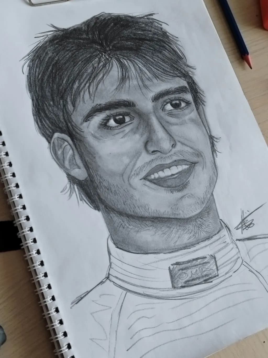 Dynamic Portrait of a Racing Star: Capturing the Spirit of Speed and Passion