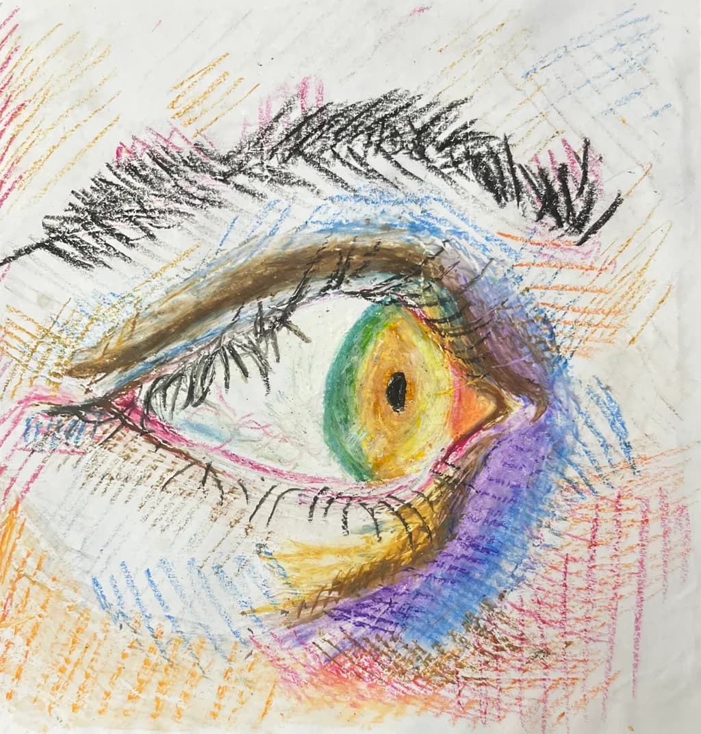 Vibrant Expressions: A Colorful Journey Through the Eye's Detail