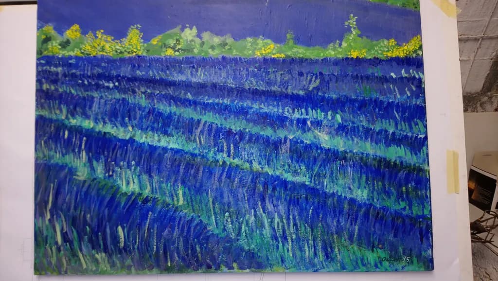 Vibrant Lavender Fields: A Blue Landscape of Serenity and Beauty
