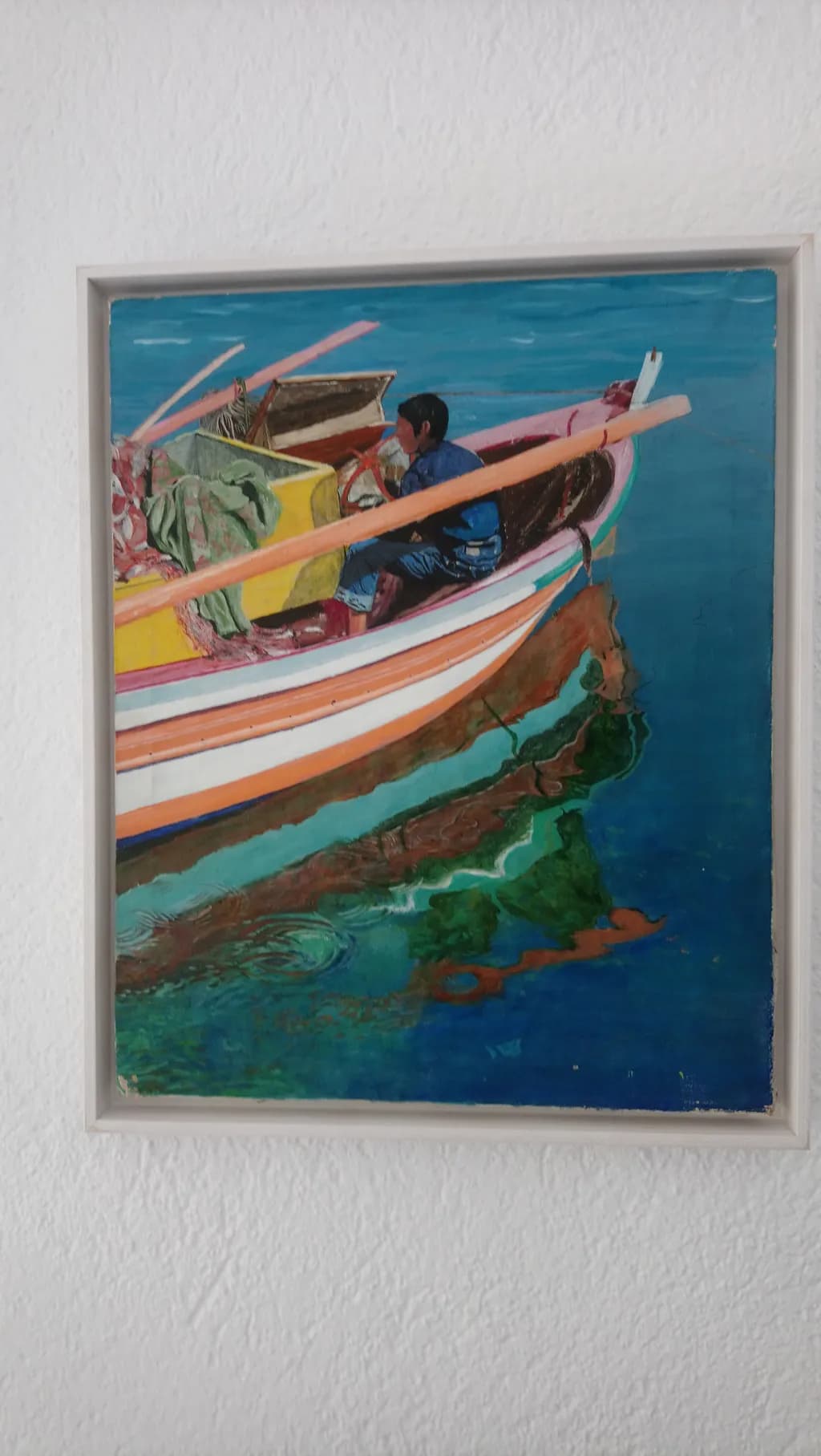 Serenity on the Water: A Colorful Journey of Reflection and Craftsmanship