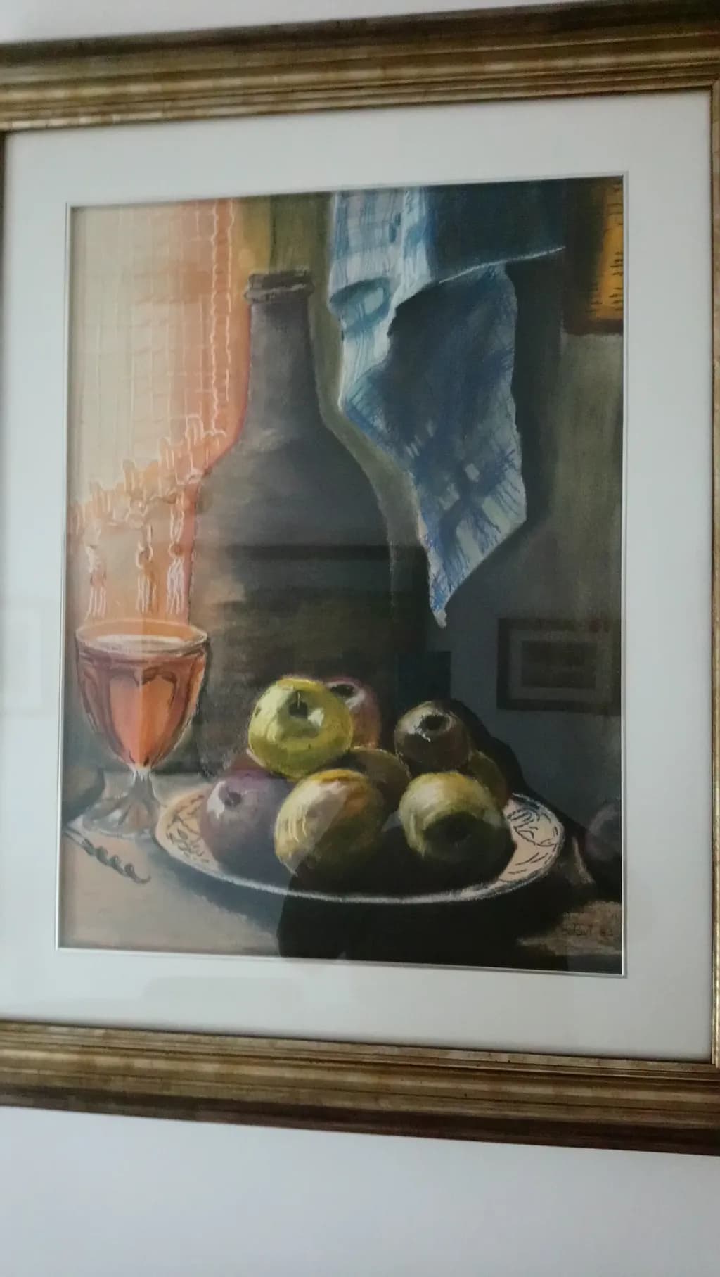 Whispers of Autumn: A Still Life of Apples and Glass