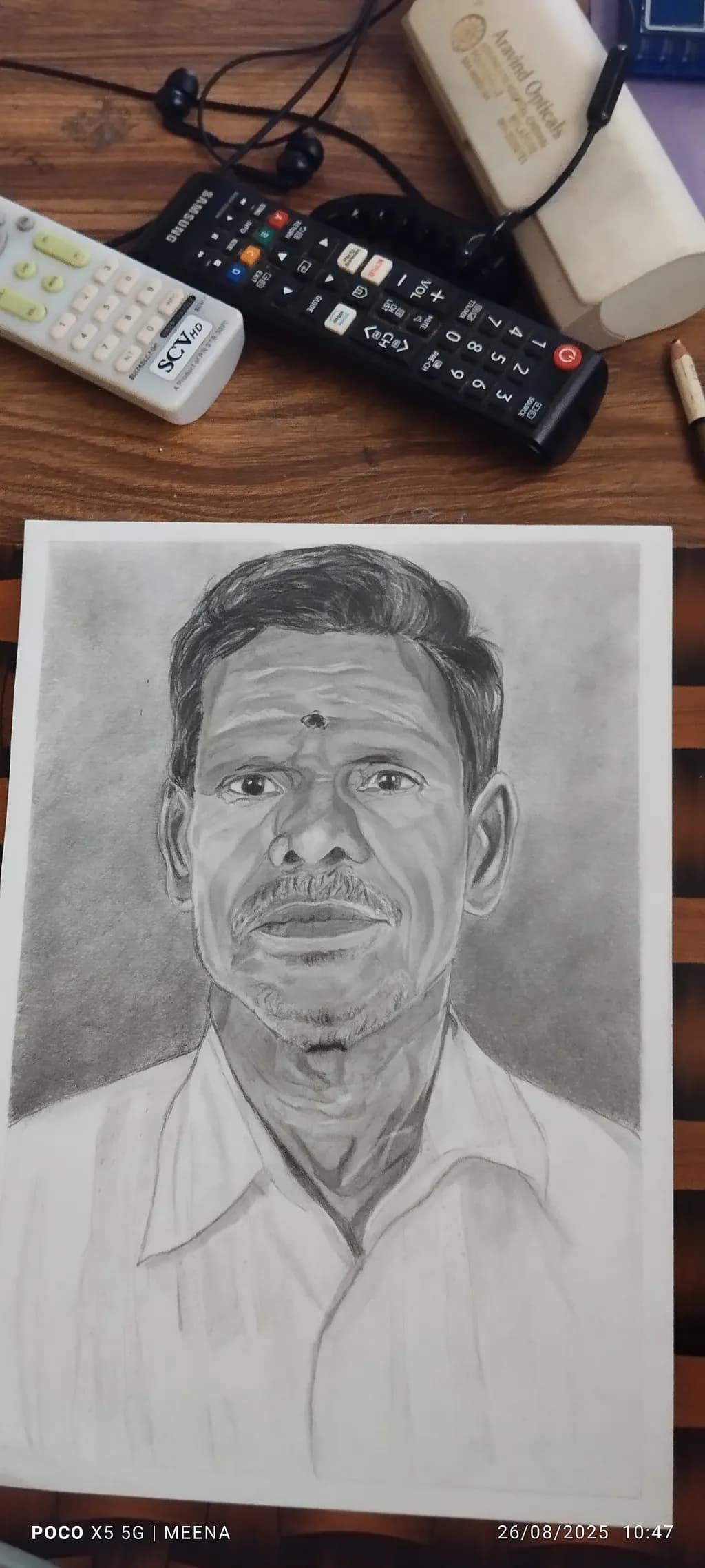 Timeless Gaze: A Charcoal Portrait of Resilience and Character