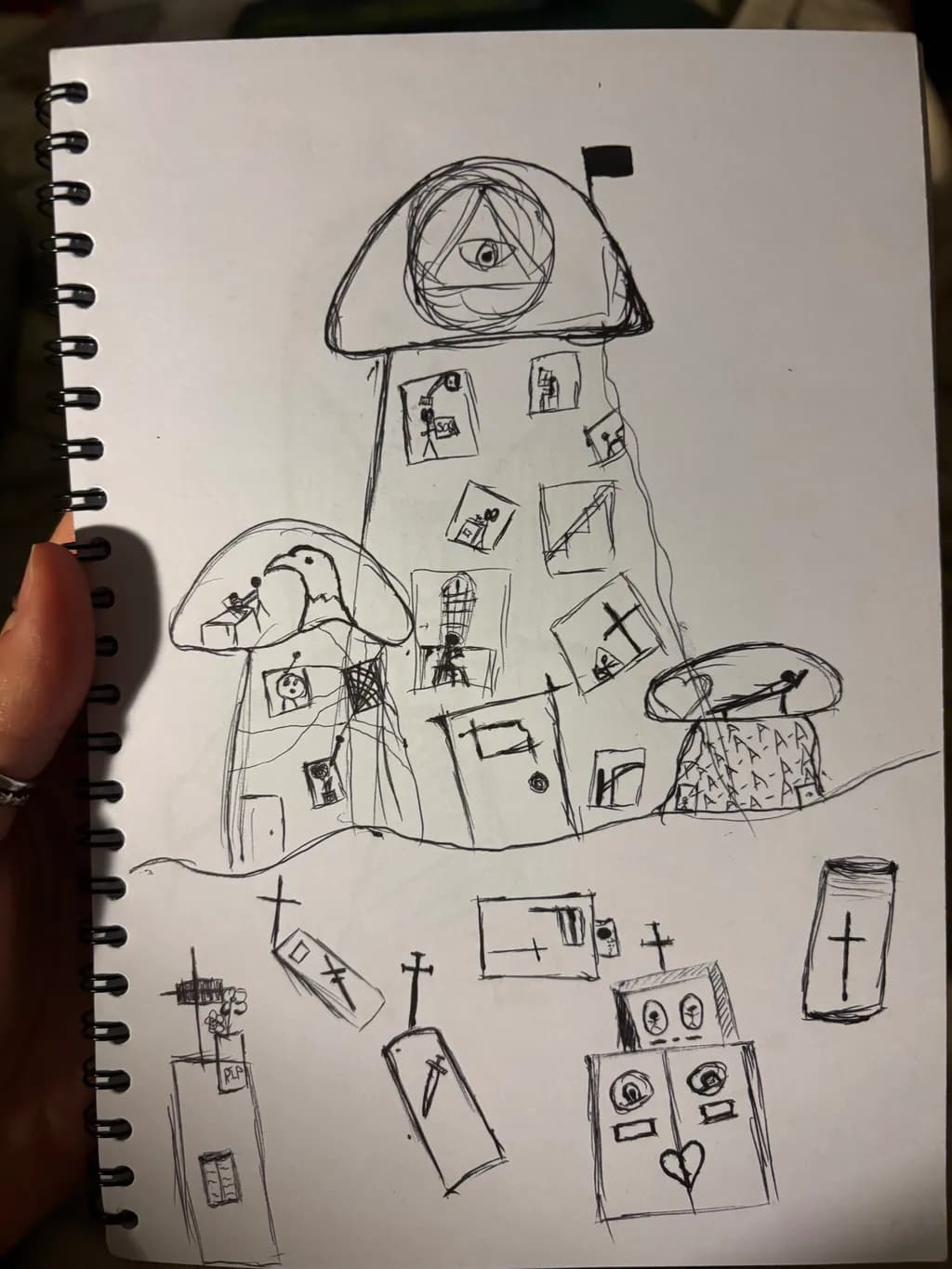 Whimsical Architecture: A Spiritual Journey Through Abstract Sketches