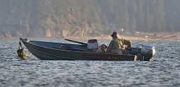Gentleman & His Dog Fishing at Eastlake